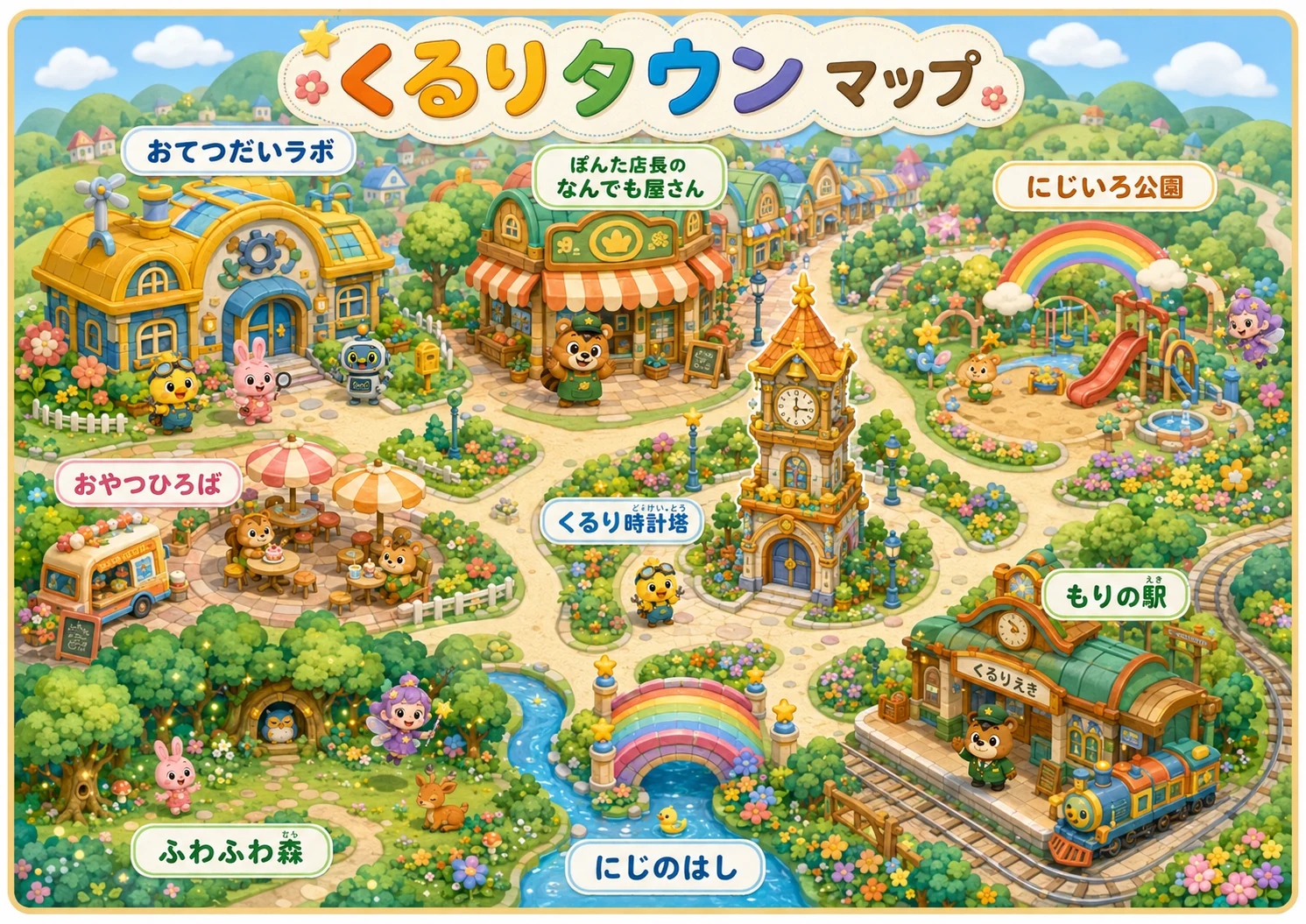 くるりタウンのマップ
